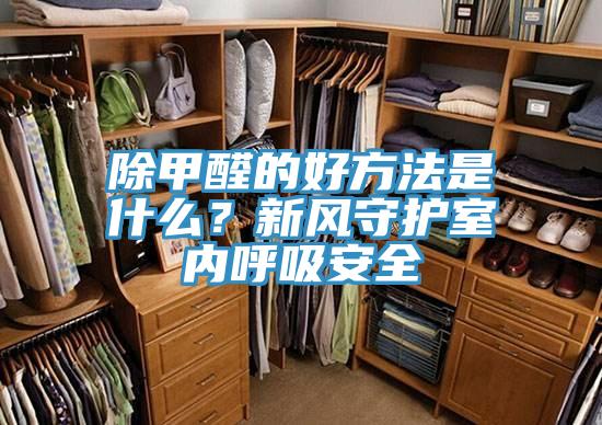 除甲醛的好方法是什麽？新風守護室內呼吸安全