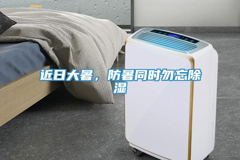 近日大暑，防暑同時勿忘除濕