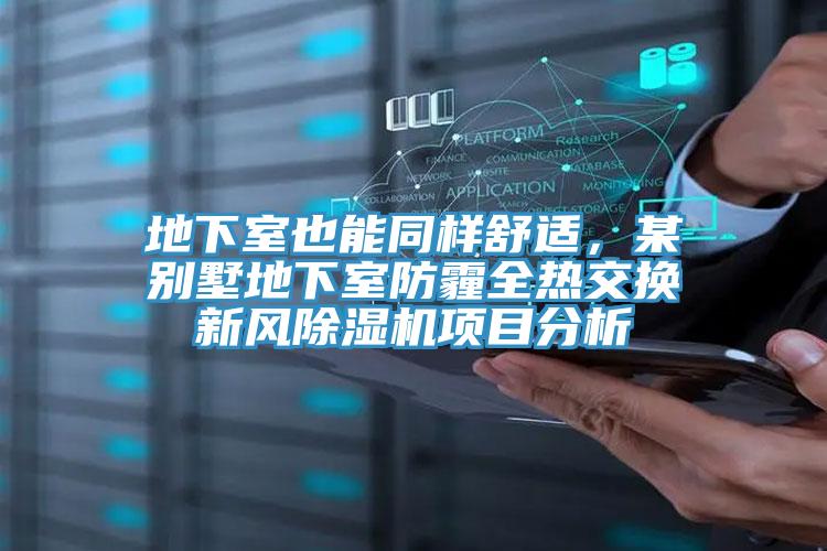 地下室也能同樣舒適，某別墅地下室防霾全熱交換新風草莓视频污污污污項目分析