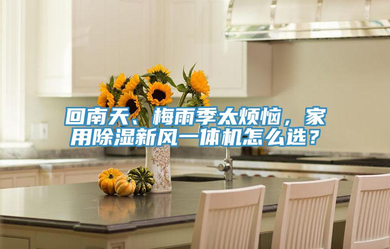 回南天、梅雨季太煩惱，家用除濕新風一體機怎麽選？